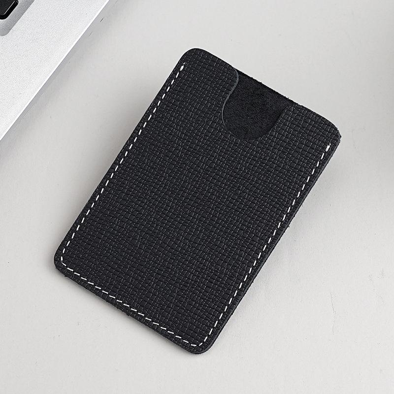 Men's and Women's Genuine Full Grain Leather Card Holder - Slim, Soft Protective Sleeve for Credit and Business Cards