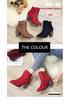 Stivaletti Corti in Pelle Scamosciata Europei e Americani con Tacco Chunky e Punta Acuta (Taglie 35-43)