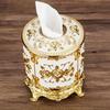 2pcs Elegant European-Style Round Tissue Box Holder - Rotating, Unscrew Design for Easy Access - Perfect for KTV, Bars, Hotels & Restaurants