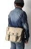 AVIREX Military Shoulder Bag Simple Canvas A4 Size Beige AVX3523, Fabric, Fits,