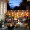 Garden net garland, outdoor, for the garden, cable 20m, 20xE27 LED