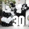 Black White Balloons Garland Arch Kit Birthday Party Decor Latex Ballon Baby Shower Bridal Shower Wedding Anniversary Decoration