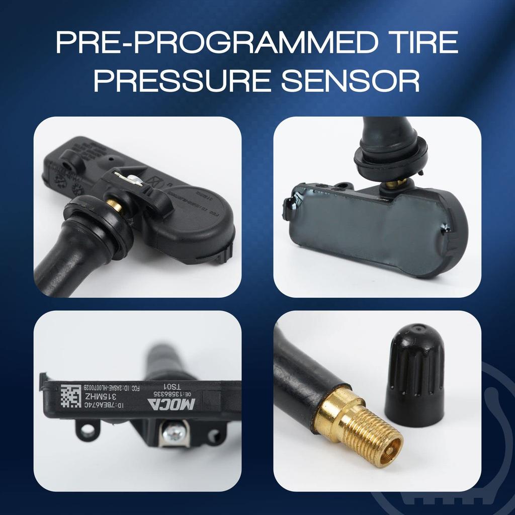 MOCA 4pcs Tpms 315Mhz Tire Pressure Sensor for 2006-2016 Cadillac Chevrolet GMC Saturn Pontiac Express Escalade Acadia Sierra