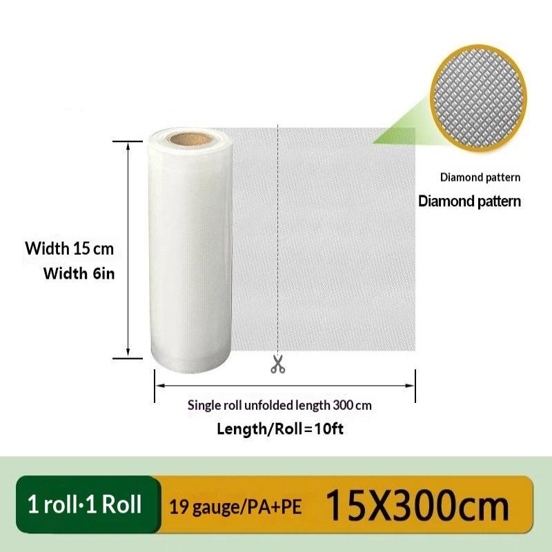 Bpa Free Vacuum Sealer Rolls Food Grade Universal Compatible For Kitchen Food Storage Meal Prep Sous Vide