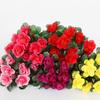 Decor Silk Flower Artificial Rhododendron Arrangements DIY 21 Head Fake Flower Handmade Bouquet Indoor and Outdoor