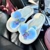 Fashion Butterfly-Knot Rubber Slippers Beach Shoes Slides Fur Flip Flops Sabot Hawaiian Rubber Slippers Fur Flip Flops Beach Shoes Slide