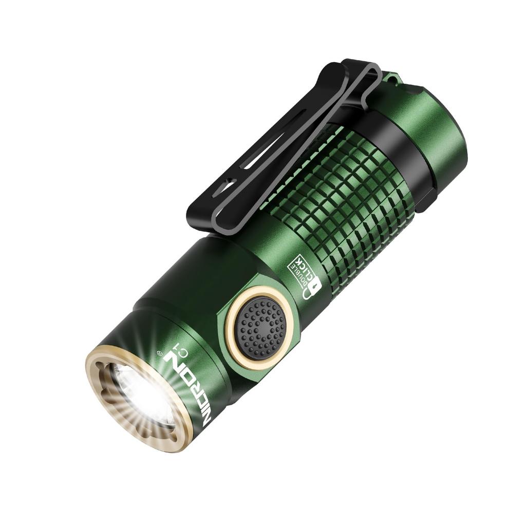 Nicron C1 Rechargeable Pocket IPX8 Max 1200 Aluminum Alloy EDC Flashlight Flashlight, Waterproof, Lumens, Body,