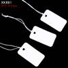 100pcs Jewelry and jewelry small tags DIY blank hanging rope small hang tags cowhide elastic thread hanging tags price tag