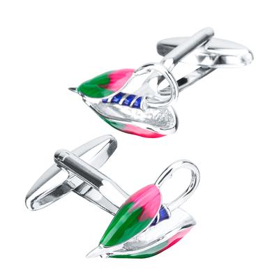 Novelty Silver Copper Blue Radial Dress Shirt Cufflinks Cuff Links Mens Gift