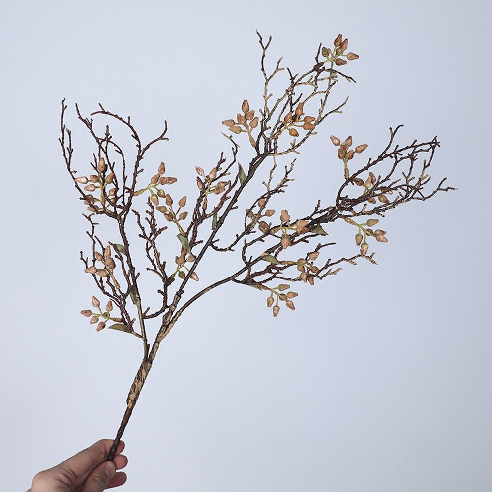 

Lifelike Eucalyptus Fruit Branch Real Touch Artificial Greenery Gift Giving кофейный