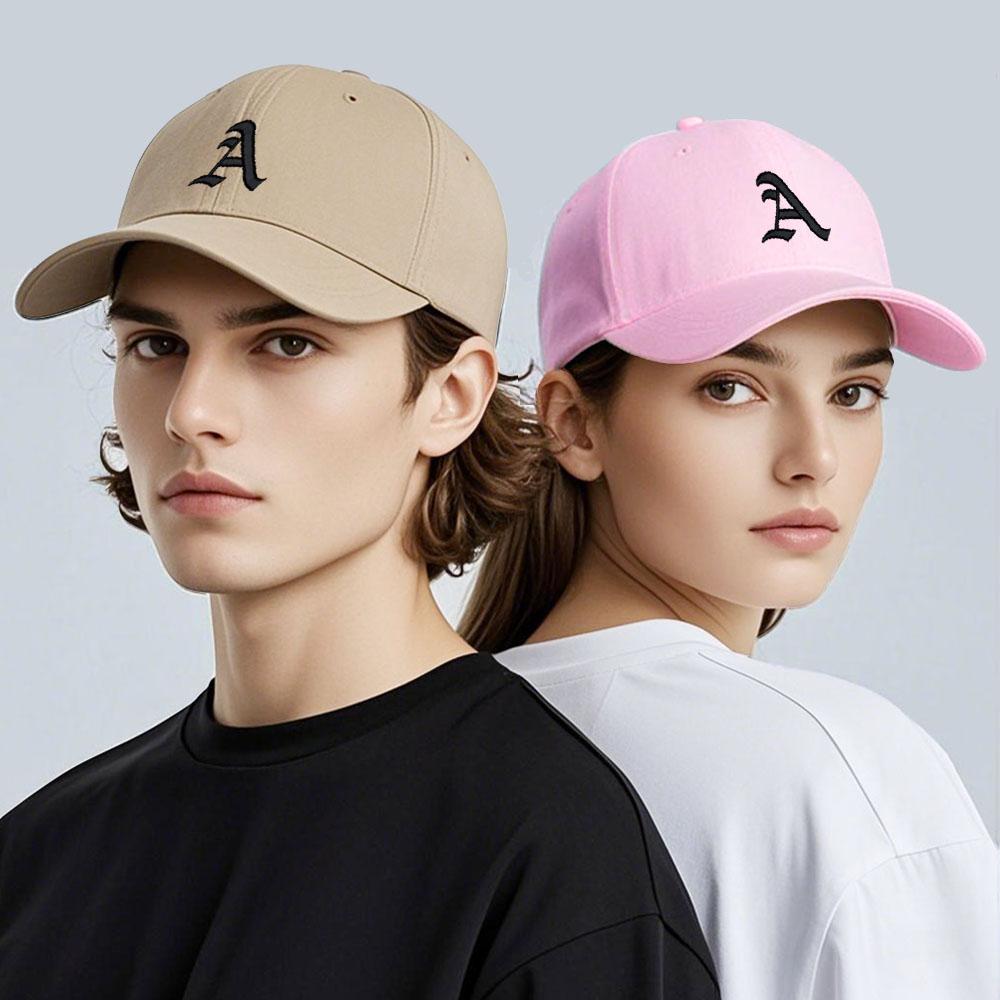 Old English Letters A-Z Embroidery Baseball Cap For Men Women Soft Cotton Fashion Dad Hats Adjustable Wholesale Dropshipping