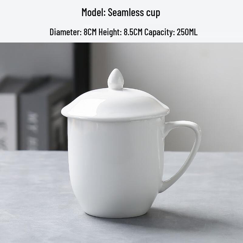 MOLUONA Ceramic Gold-Rimmed Mug with Lid