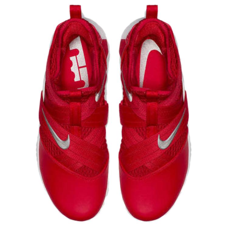 Nike LeBron Soldier 12 TB University Red Men Sneakers White-Metallic-Silver AT3872-603