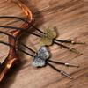 Bolo Tie Cowboy Costume Accessory for Men and Women Adjustable Length Vintage Metal Butterfly Pendant Necktie Necklace