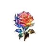 Wooden Puzzle Rose Flower Design Animal Shape 3 6MM Thickness Interlocking Pieces Educational Craft DIY Assembly Model