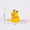 Micro Landscape Accessory High Quality Little Yellow Duck Figurine Snow Scenery Decoration Resin Christmas Miniature Ornament