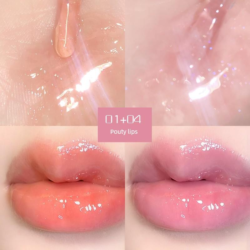It's So Soft! Lip Oil Uuny Transparent Lip Gloss Lipstick for Women Moisturizing and Hydrating Mirror-Like Jelly Glass Lips