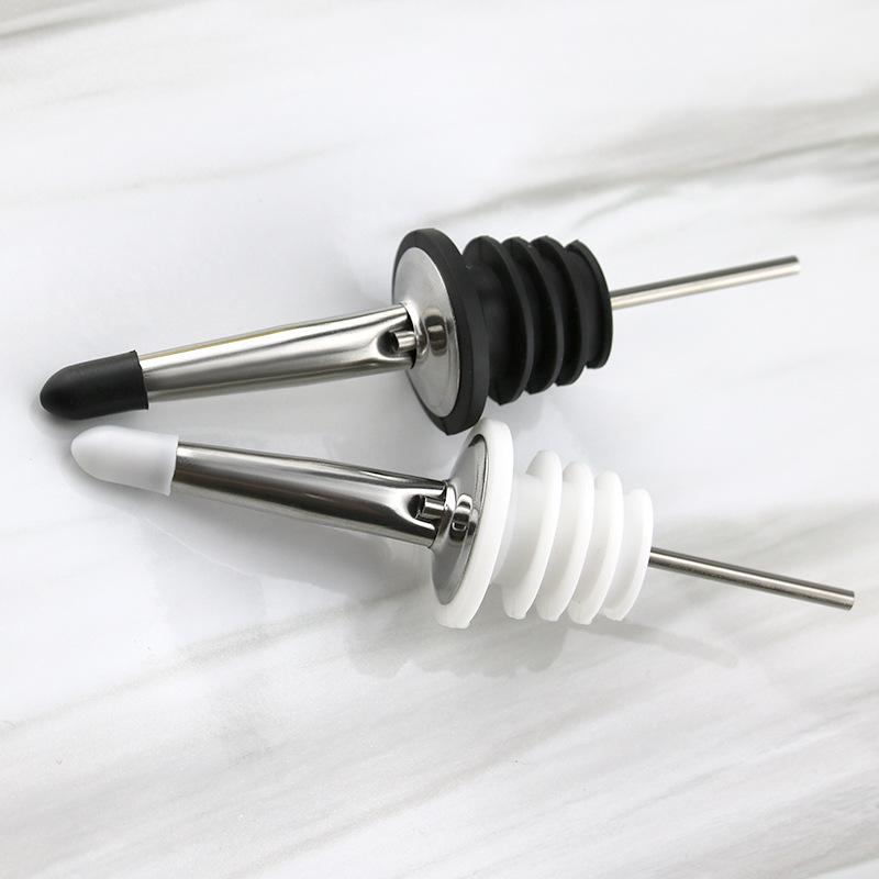 4PCS Pourer 304 Stainless Steel Alcohol Spout Bottle Olive Oil Spout Dispenser Wine Cork With Bottle Cap Wine Accessories