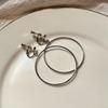 Orecchini a Clip Cerchio Grande Rotondo Non Forati per Donna Minimalisti Grande Geometrico Ear Cuff Orecchini Festa Gioielli in Metallo