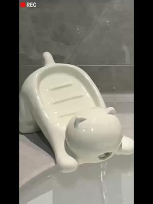 Cute Cat Soap Dish - Fast Drain,Durable Plastic,Ventilation Holes,Perfect Bathroom/Shower Decor & Organizer. Pet Lovers' Choice!