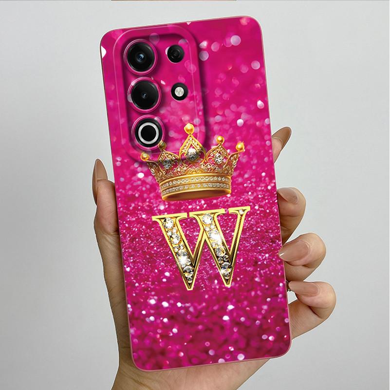 For itel S25 Ultra Case S686LN Luxury Crown Letters Matte Soft Silicone Protective Back Cover for ItelS25 S 25 Ultra 5G Fundas