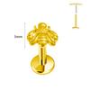 ASTM F136 G23 Titanium Labret Piercing Starfish Earring Stud Bee Leaf Push In CZ Threadless Cartilage 16/18/20G Body Jewelry