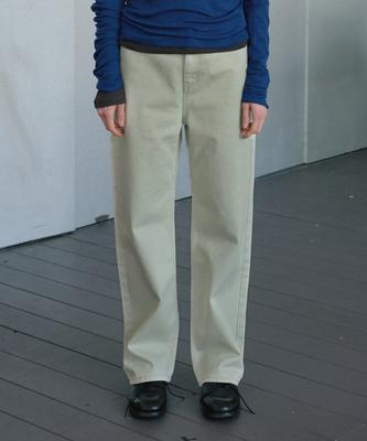 POSZER Carpenter Washed Denim Pants (Cream Beige)