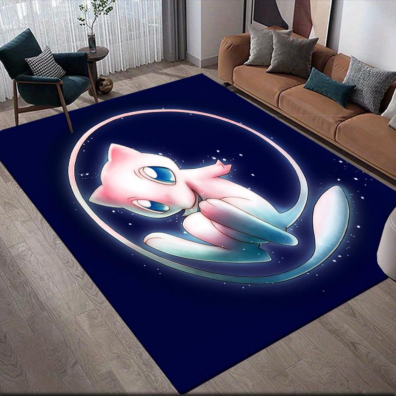 

Mew Character Illustration Square Area Rug, Non-Slip Floor Mat for Bedroom, Perfect Gift for Mew Fans.chl 60x90cm