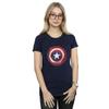 Marvel Womens/Ladies Captain America Splatter Shield Cotton T-Shirt
