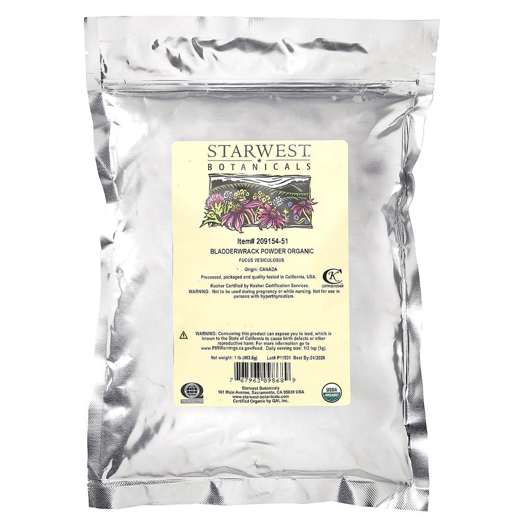Organic Bladderwrack Powder, 453.6G (1Lb)