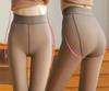 Girl Tights High Waist Thermal Stockings Woman Fleece Sexy Winter Translucent Slim Thicken  Elastic Velvet Pantyhose Female