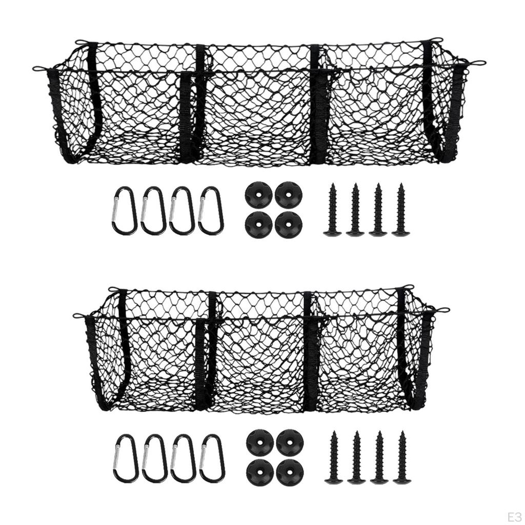 Car Cargo Net Boot Grocery Holder Sturdy with Hook Portable Elastic Trunk Luggage Storage Organiser