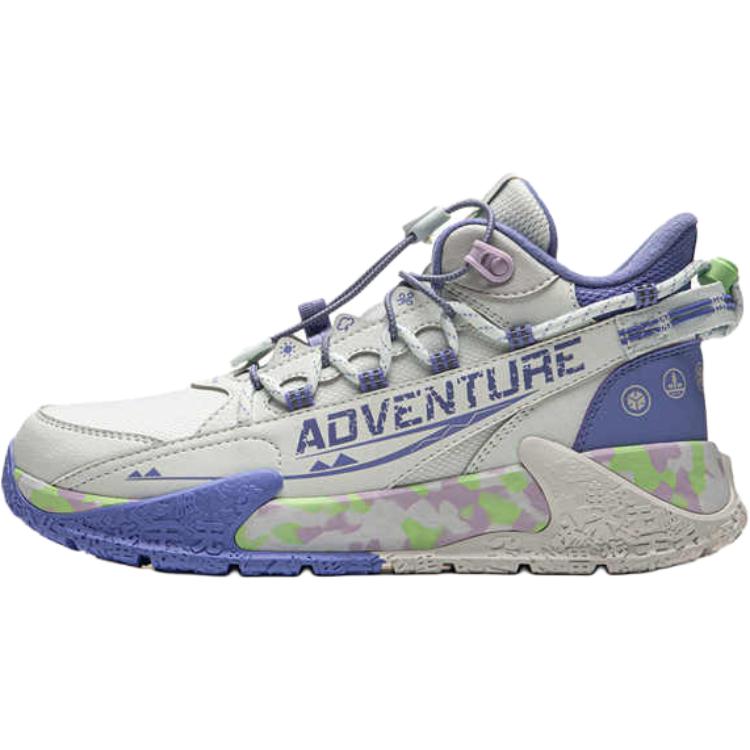 

Li Ning Детские горные удобные мягкие нескользящие износостойкие полуботинки для улицы Детская обувь для улицы Серо-синий YKEU014-2 35