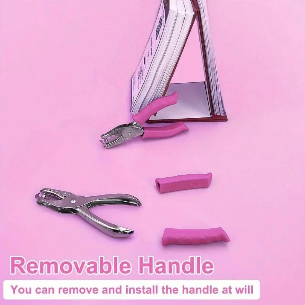 2Pcs Creative Handheld Hole Punch 3/6mm Punch Plier Mini Paper Puncher Loose-leaf Notebooks