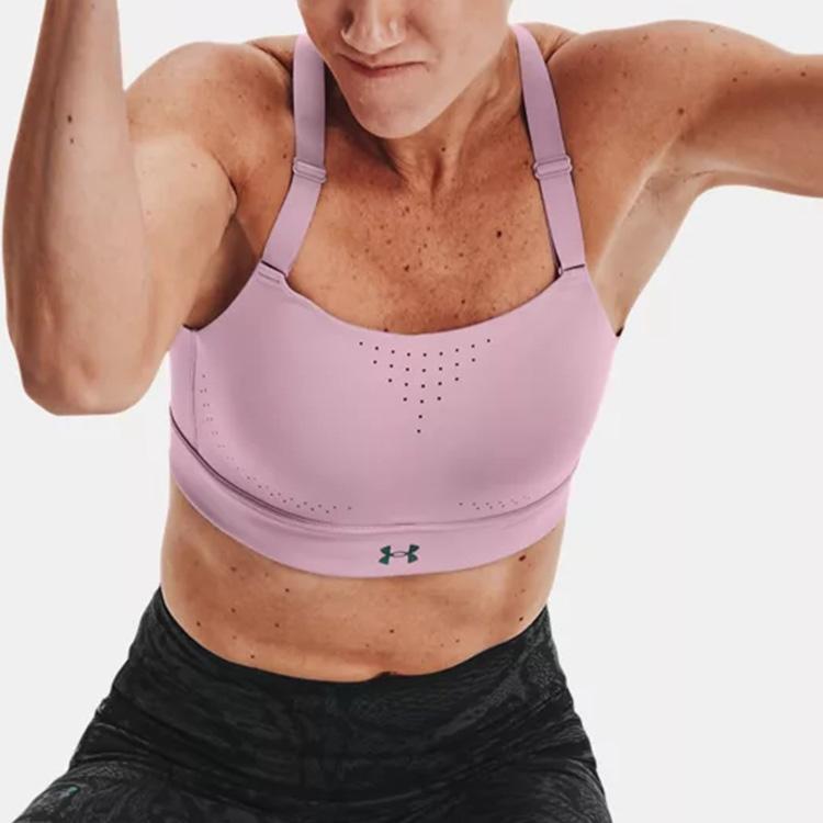 Under Armour Rush High-Intensity Running Training Sports Bra Women underwear Pink 1363485-698