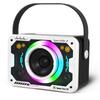 Transparent Mecha Rgb Light Bluetooth Speaker, All-In-One Portable Speaker With Disco Lights, Supports Aux/Usb/Tf For Home Party