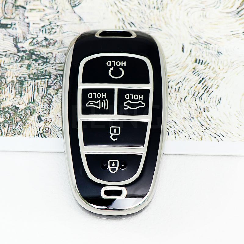 4 5 6 7 8 Buttons TPU Remote Key Shell Fob Case Cover for Hyundai 2020-2021 Sonata Nexo DN8 Santa Fe TM Tucson NX4 Staria Ioniq