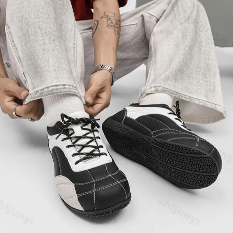 New Men's Fashionable and Trendy Anti Slip Casual Sports Shoes with Thin Sole Low Cut Comfortable and Lace Up Flat Shoes