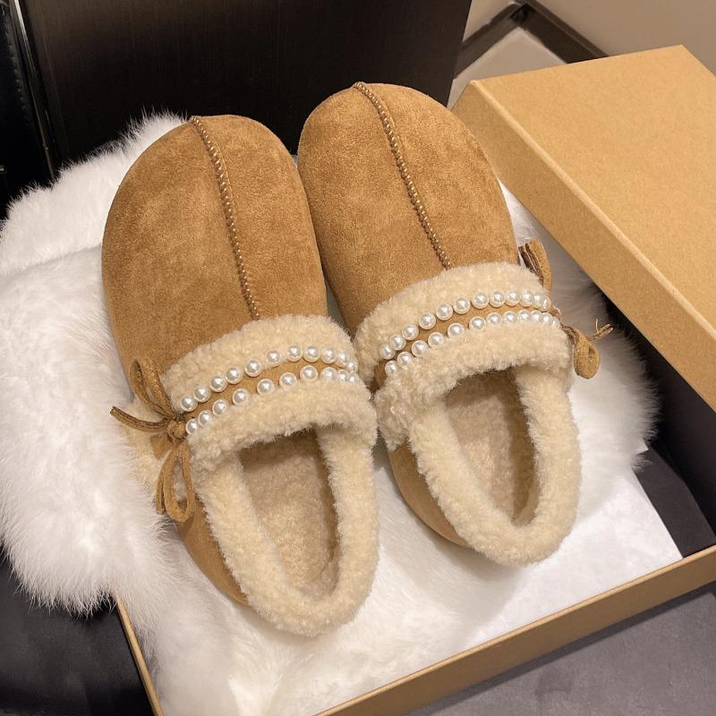 Retro Height-increasing Shoes for Women, New Fleece One-foot Cotton Shoes