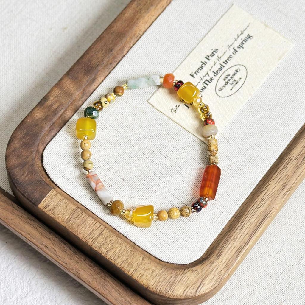 Bohemian Natural Stone & Pearl Beaded Bracelet - Exquisite Versatile Hand Jewelry for Women