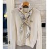 NINA SOLOR Exquisite Printed Twill Mulberry Silk Scarf