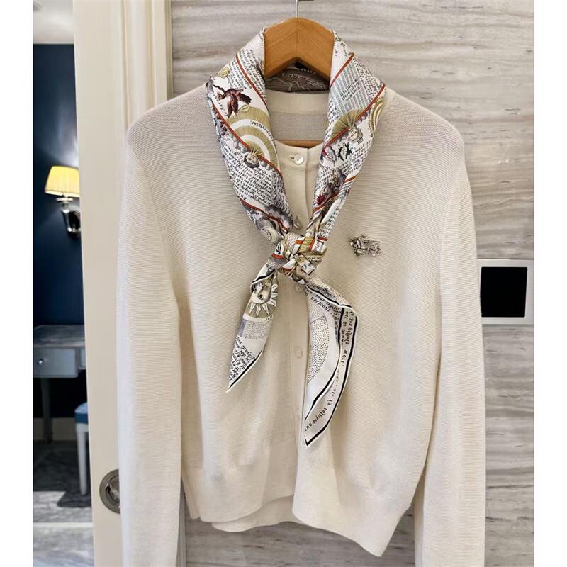 NINA SOLOR Exquisite Printed Twill Mulberry Silk Scarf