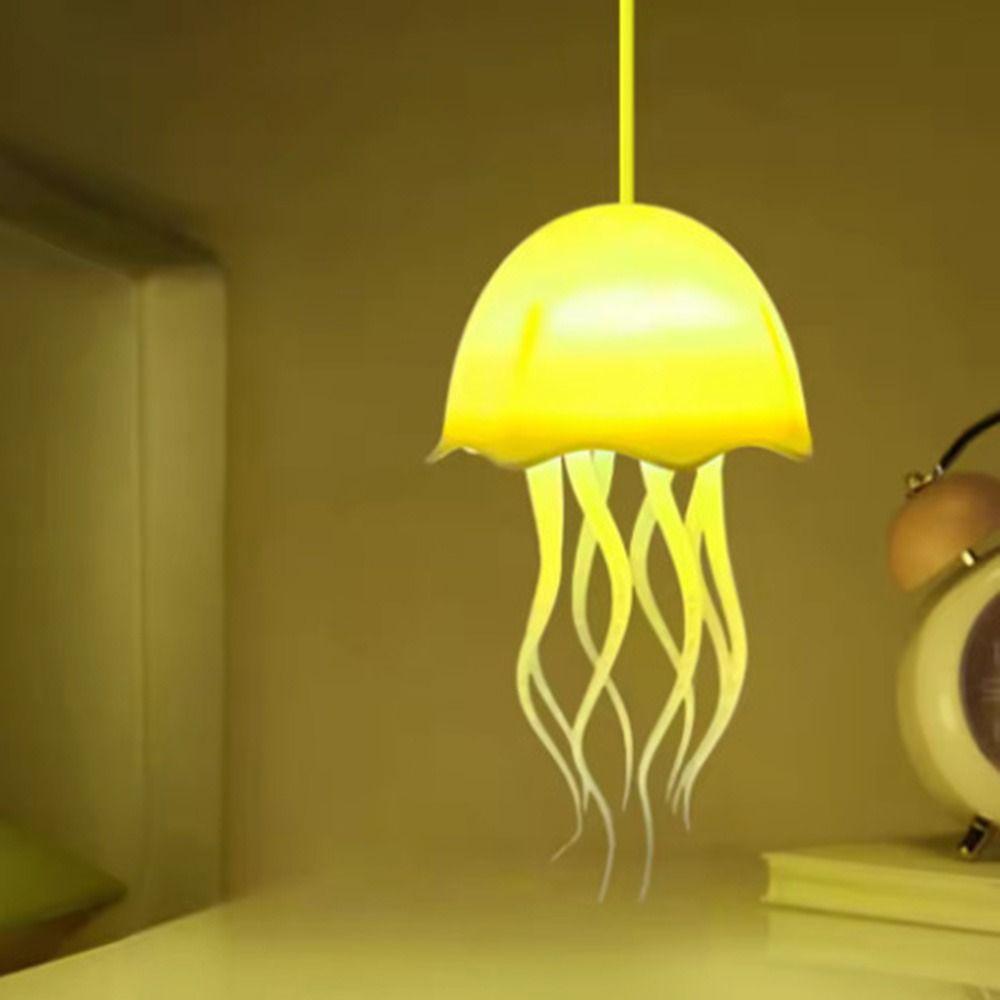 Adjustable 3D Floating Jellyfish Lamp Cartoon Jellyfish Table Lamp  Bedroom Decor