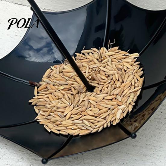 Hanging Garden Decoration Umbrella Bird Feeder Tray, Bath, Vintage Birds Wild Feeding Station Tray for Outdoor, Inverted Umbrellas Feeders,