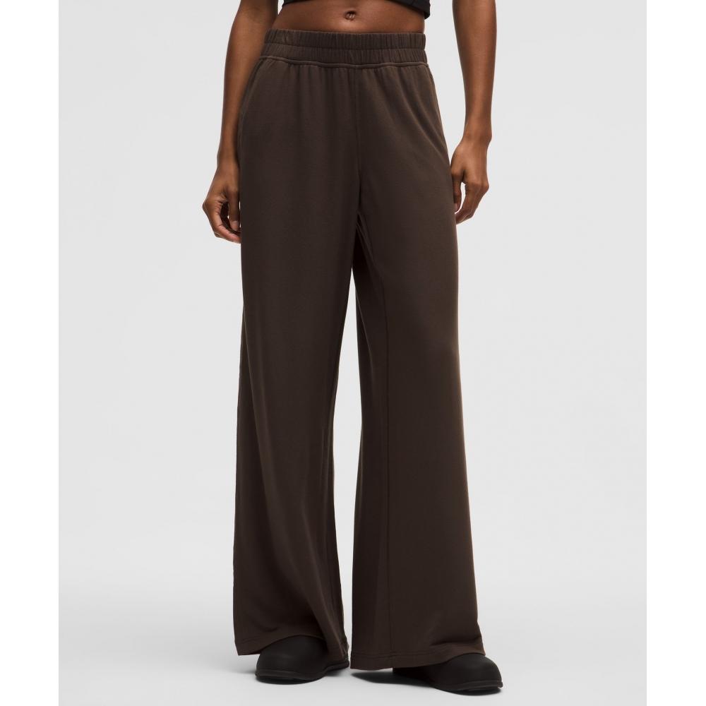 Lululemon Becalm Mid Rise Wide Leg Pant Walnut Crunch
