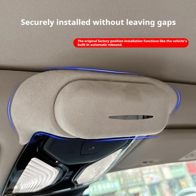 Car Suede Glasses Case For BMW X5 X6 X7 G05 G06 G07 2019-2025 Car Sunroof Fur Sunglasses Storage Box Organizer Auto Accessories