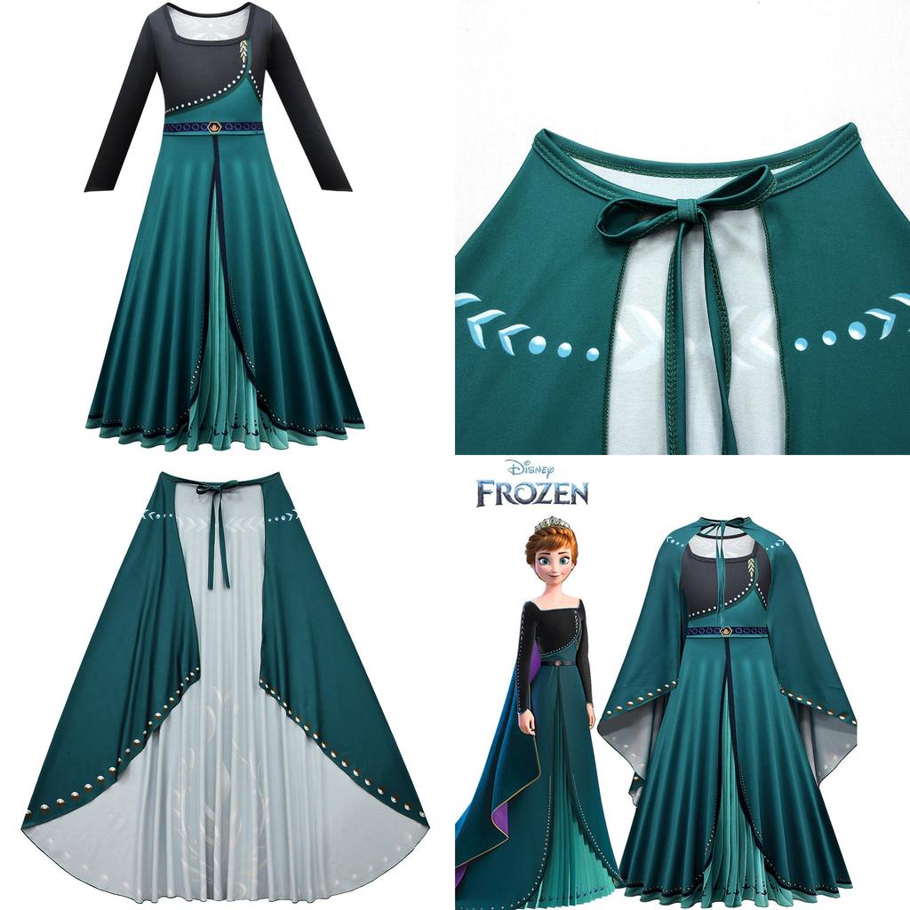 Ledové království Anna Princezna Cosplay Kostým Šaty Plášť Oblečení Maškarní Párty