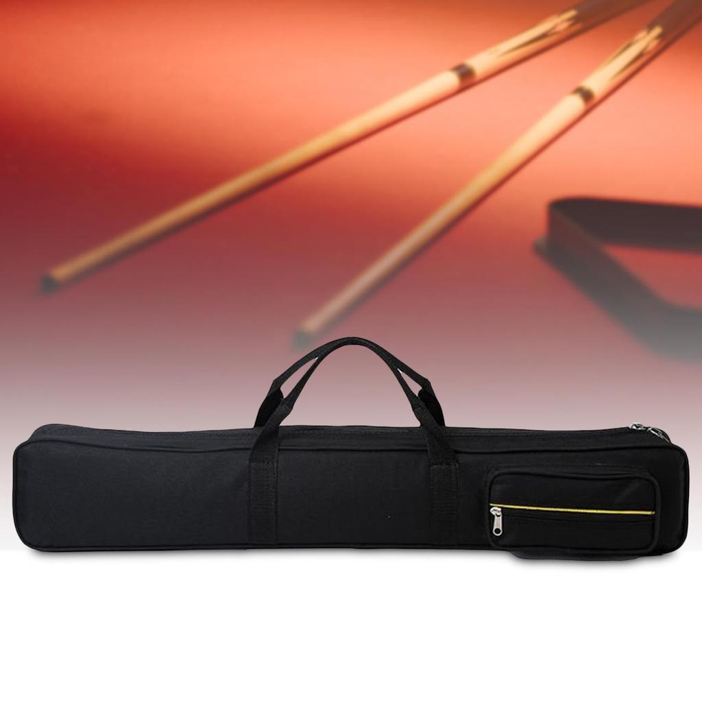 KOWAKU Billiard Cue Cue Holds 3 Butts and 4 83cm x 14cm x Snooker American Black Case/Pool Bag, Shafts, 7cm, 1/2" Cue, Eight-Ball, Nine-Ball Pool,