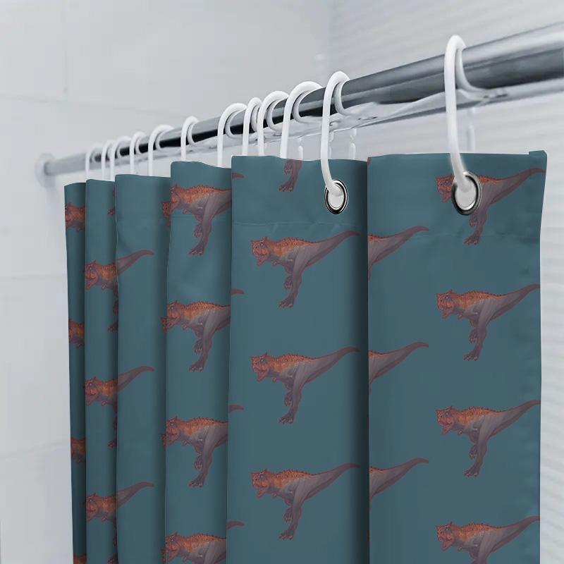 Bathroom Shower Curtain Vintage Floral Pattern Waterproof Fabric Decor Washable Liner