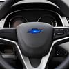 Pegatina Emblema Central de Volante de Fibra de Carbono para Chevrolet Malibu Cruze Equinox Impala Traverse Lacetti Captiva Sail